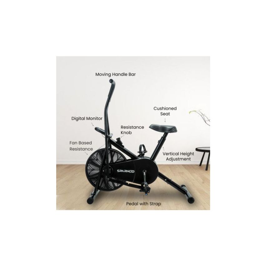 Sparnod Fitness SAB-06 Moving Handle Bar Exercise Bike / Air Bike