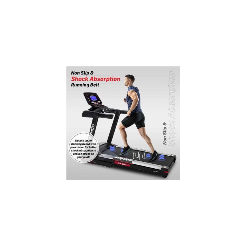 Sparnod Fitness (5 Hp Ac Motor) Non Slip & Shock Absorption, Running Belt Treadmill