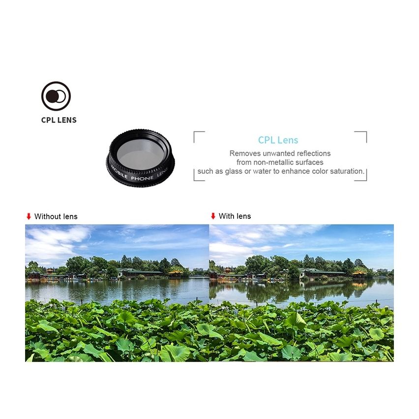 Apexel 7 in 1 Clip Mobile Camera Extra Lens   