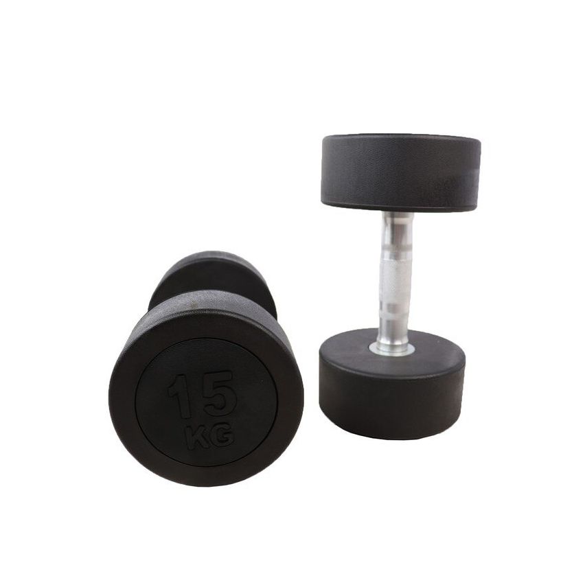 Round Rubber Dumbbell 1-Pair