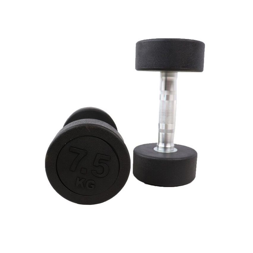 Round Rubber Dumbbell 1-Pair