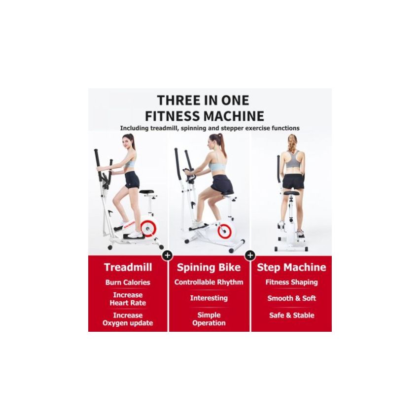 Sparnod Fitness SET-42 Three In One Sports Fitness Cross Trainer