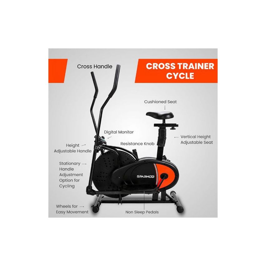 Sparnod Fitness SOB-1000 Elliptical Cross Trainer Cycle