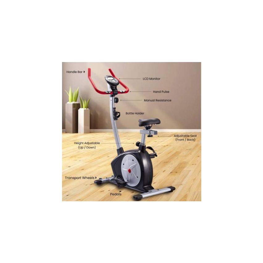 Sparnod Fitness SUB-55/WNQ-3318la Upright Exercise Bike Stationary Bikes With Adjustable Cushion Seat