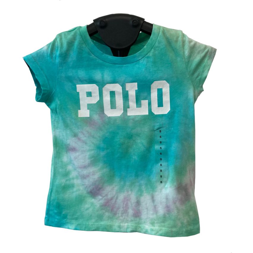 Ralph Lauren Kids Tie-Dye Logo T-shirt, Size 5