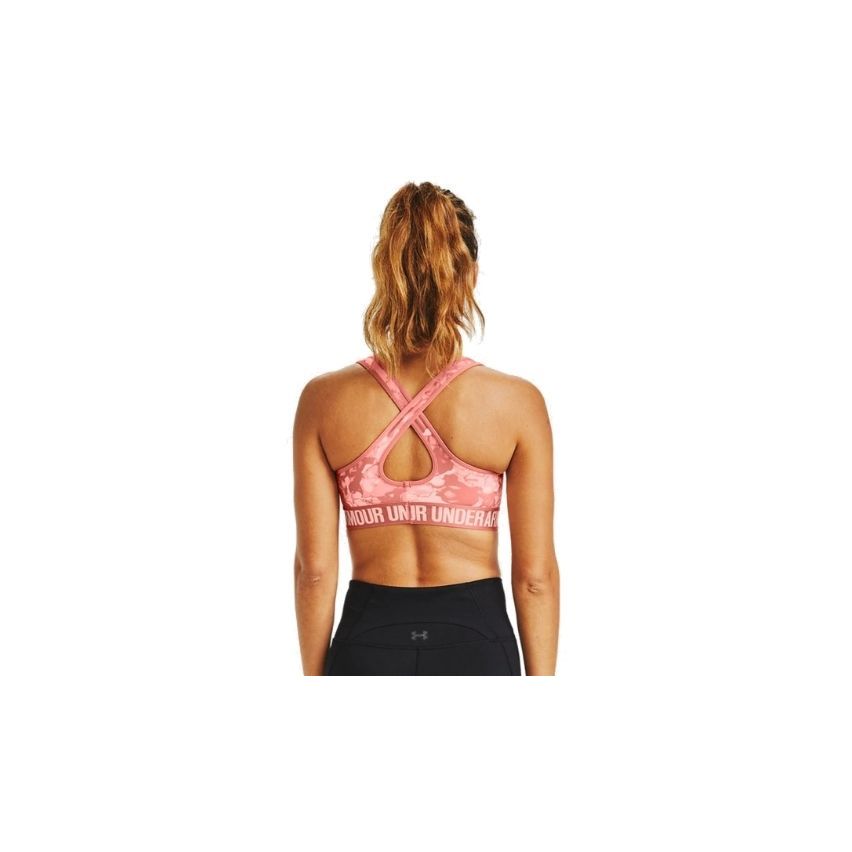  Under Armour Women's  Crossback Mid Printed Sports Bra