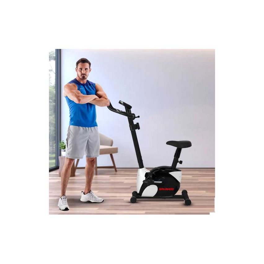 Sparnod Fitness SUB-52 Magnetic Sturdy & Compact Upright Bike / Exercise Bike