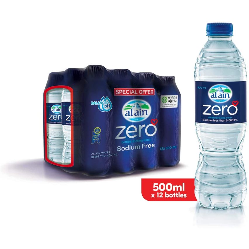 Al Ain Zero Sodium Water 500 ml x 12 pieces