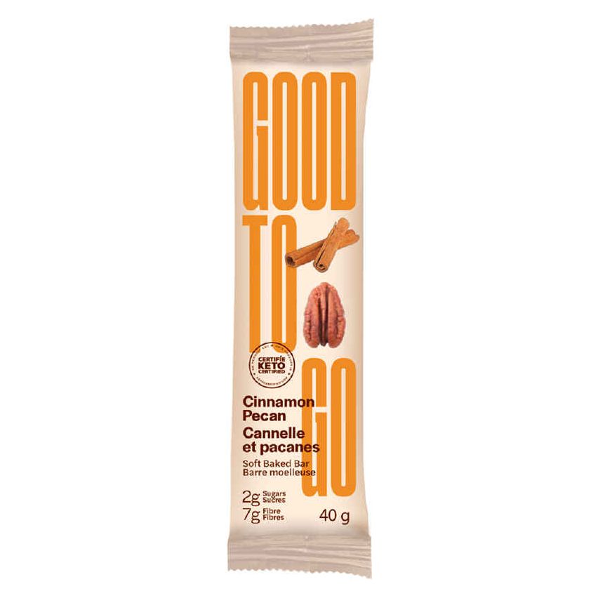 Good To Go Soft Backed Cinnamon Pecan Keto Bar 40 grams