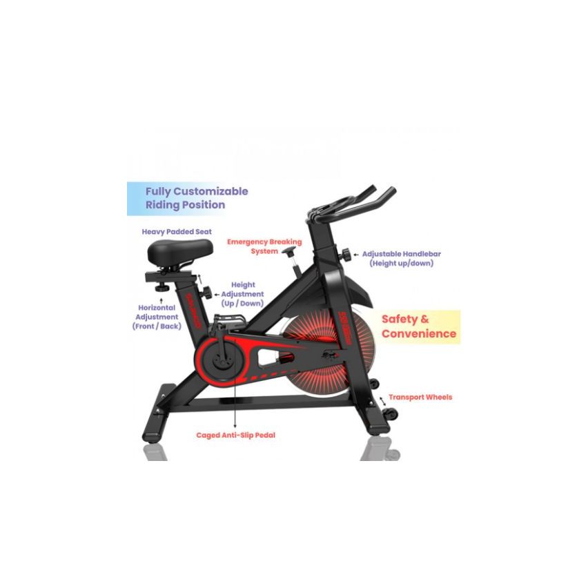 Sparnod Fitness SSB-10 Heavy Duty 10kg Flywheel Spin Bike