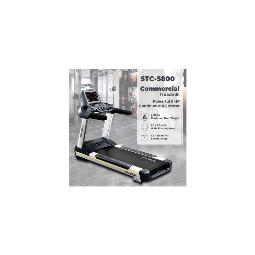 Sparnod Fitness (6 Hp Ac Motor) 8 Inch Large Led Display Treadmill