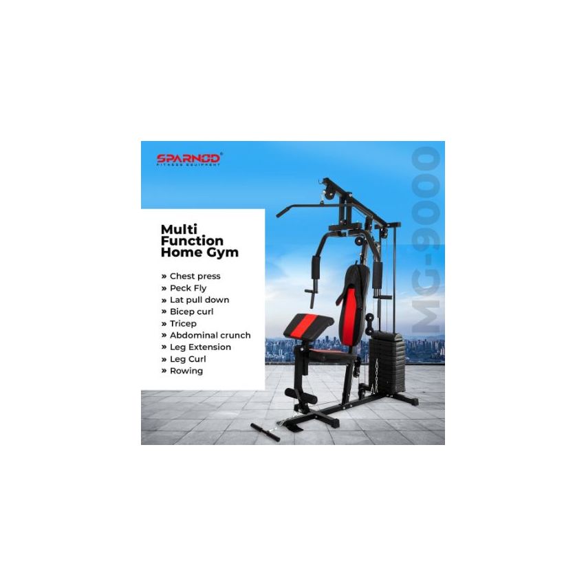 Sparnod Fitness SMG-9000 Multifunctional Heavy-duty Steel Frame Home Gym Station