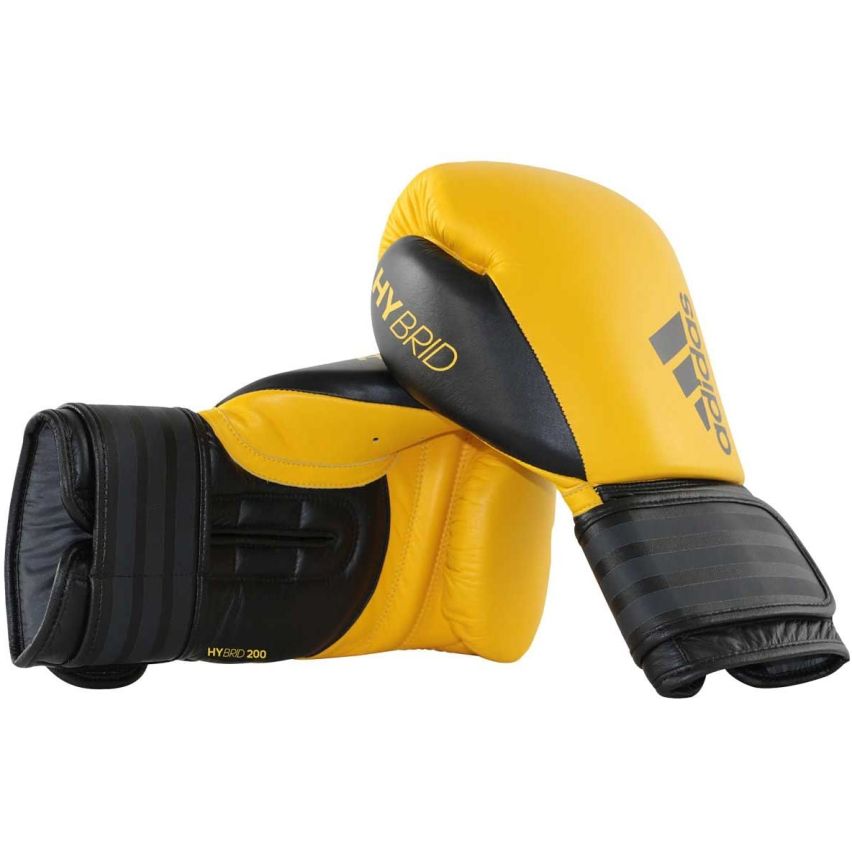 Adidas Hybrid 200 Boxing Glove - Yellow/Black,10-oz