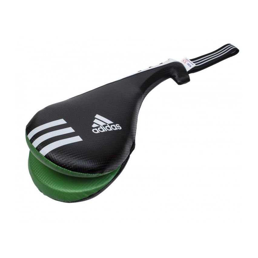 Adidas Taekwondo Kids Double Target Mitts - Black/Green xs