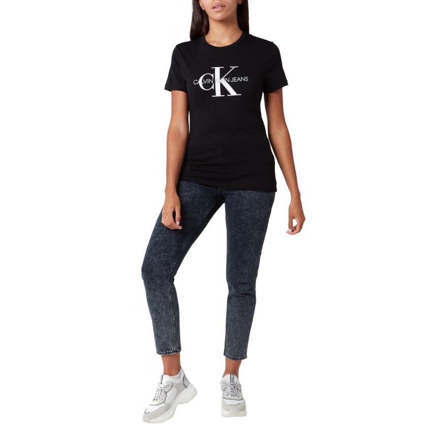 Calvin Klein Jeans Women  Monogram Logo Crewneck T-Shirt Size M