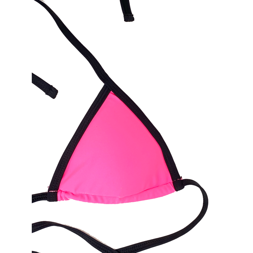 Mango Women's Bikini Top - Neon Pink, Size S