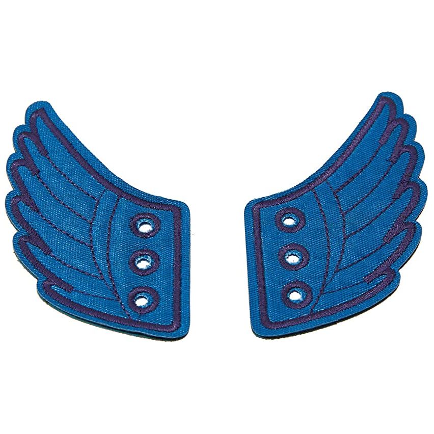 Shoepeez Shoe Decoration Charm -Blue / Navy Blue Wings