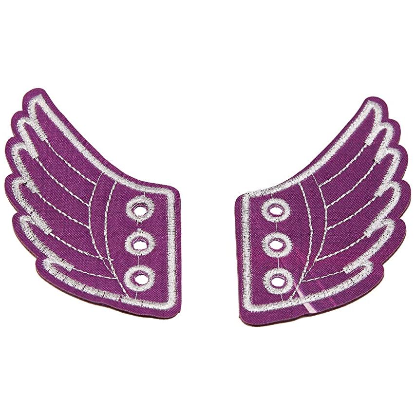 Shoepeez Shoe Decoration Charm - Purple / Silver Wings