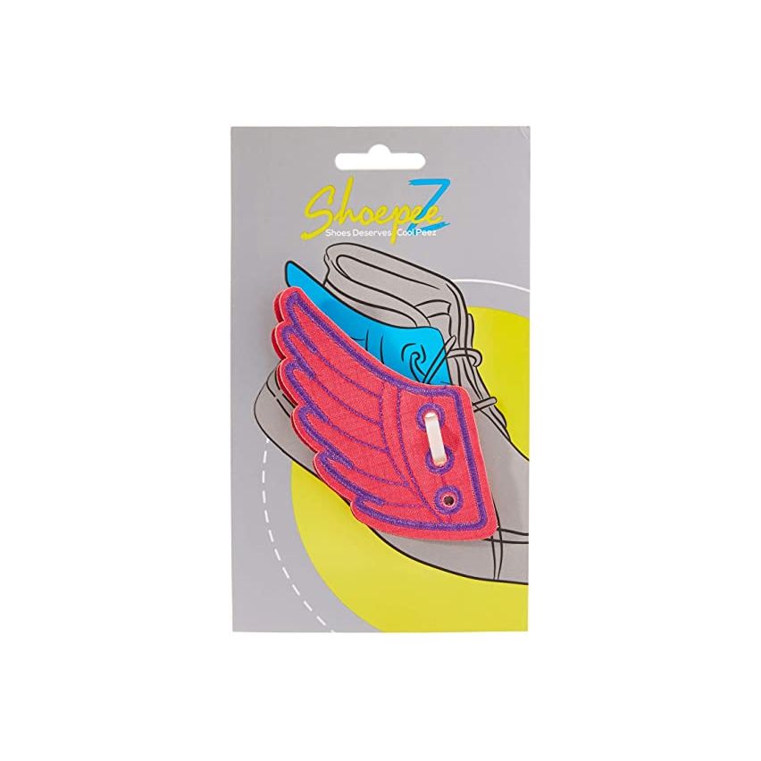 Shoepeez Shoe Decoration Charm- Pink / Purple Wings