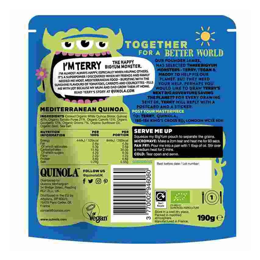 Quinola Mothergrain Organic Mediterranean Quinoa Kids 150g