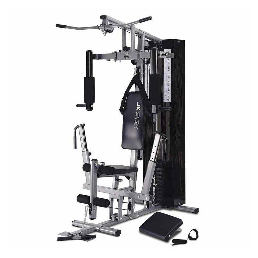 Marshal Fitness Multi use Home Gym with 150 LBs Weight Stack and Cover