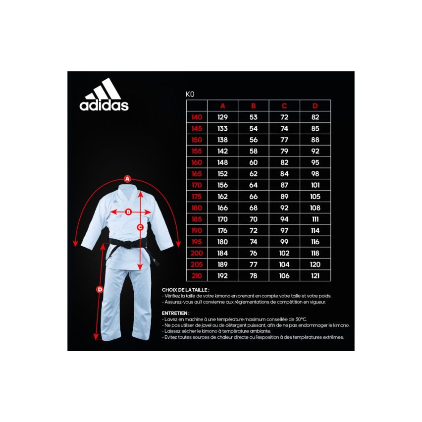 Adidas Adizero Karate Uniform (Blue Stripes) - White/Blue