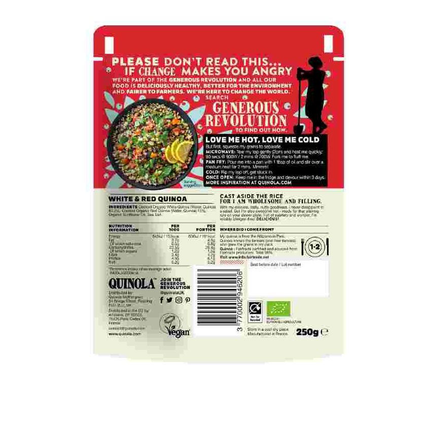 Quinola Mothergrain Organic Express Quinoa Pearl & Red 250g