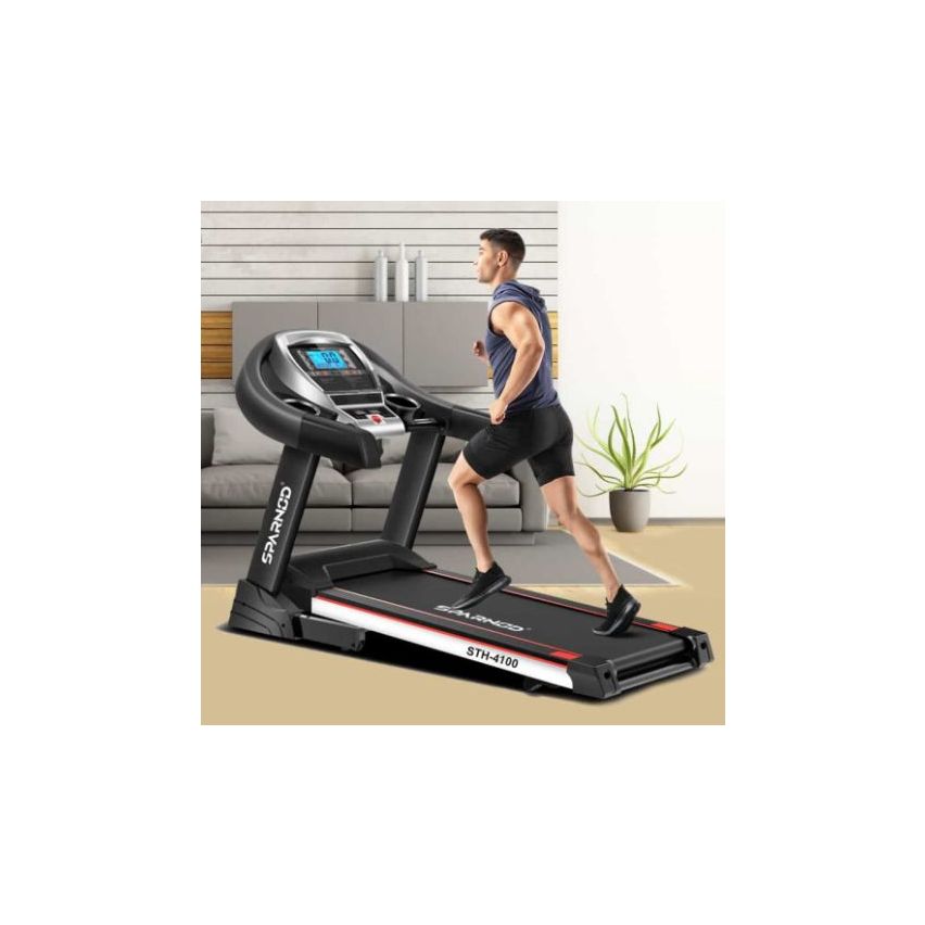 Sparnod Fitness Sth-4100 (2.25 Hp Motor) 15% Auto Incline Home Use Treadmill