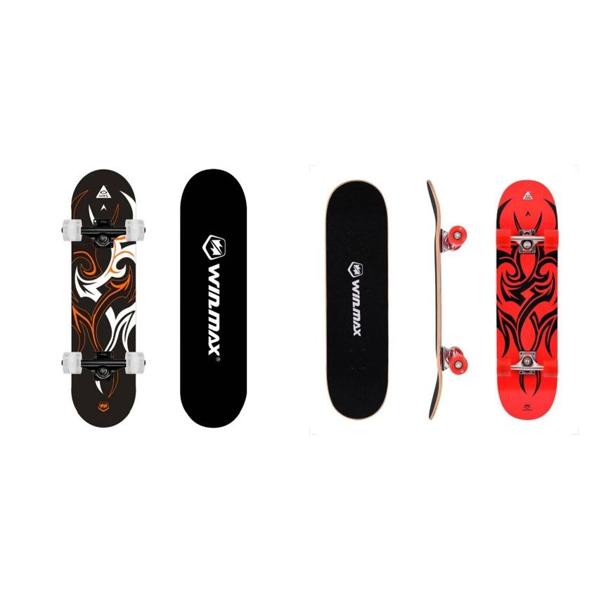 WinMax Skateboard for Beginner and Adults, 9 Ply Maple Deck, 31 x 8 Inch Etnic