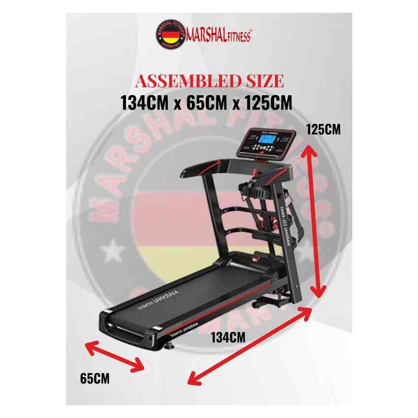 Marshal Fitness Home Use 4 Way Folding Electric Treadmill Space Saving Motorized Running Machine with Massager