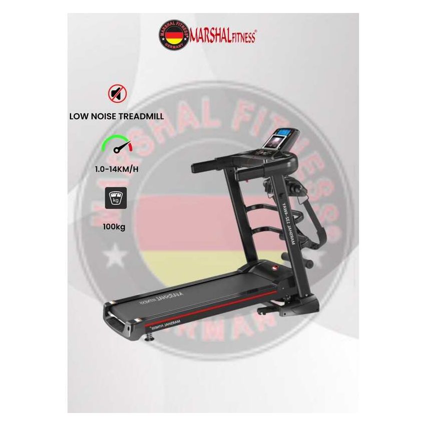 Marshal Fitness Home Use Foldable Jogging Machine With Massager and Space Saving Treadmill