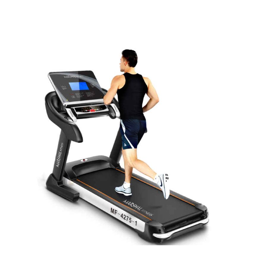 Marshal Fitness 6.0 HP DC Motorized Treadmill with 7″ LCD Display Screen - no Massager