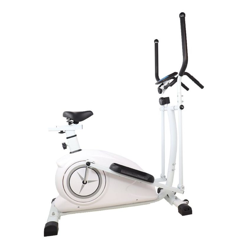 Marshal Fitness Elliptical and Upright Exercise Bike 2 in 1 Cardio Dual Trainer with Heart Rate