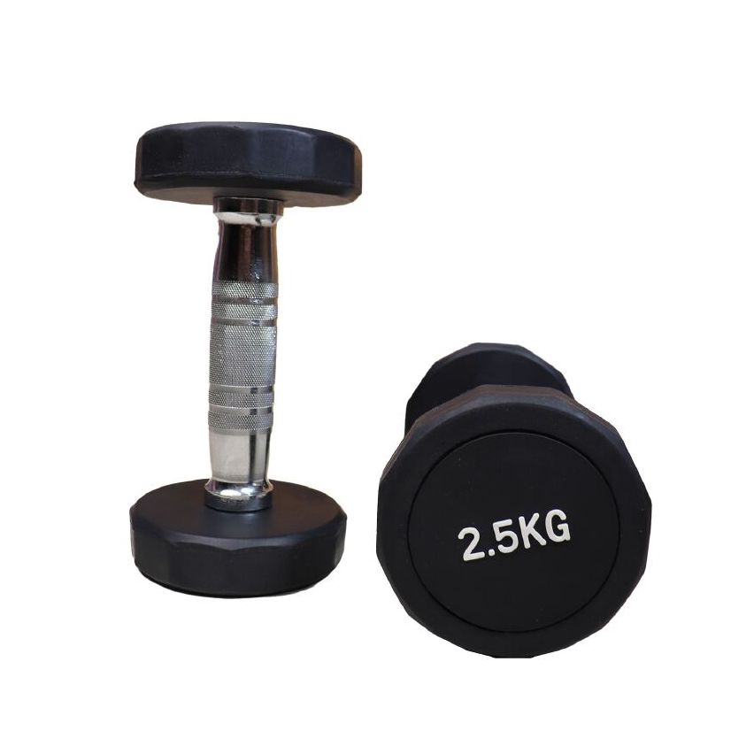 Hot Shapers 2.5Kg Urethane 12-Sided Dumbbell Set