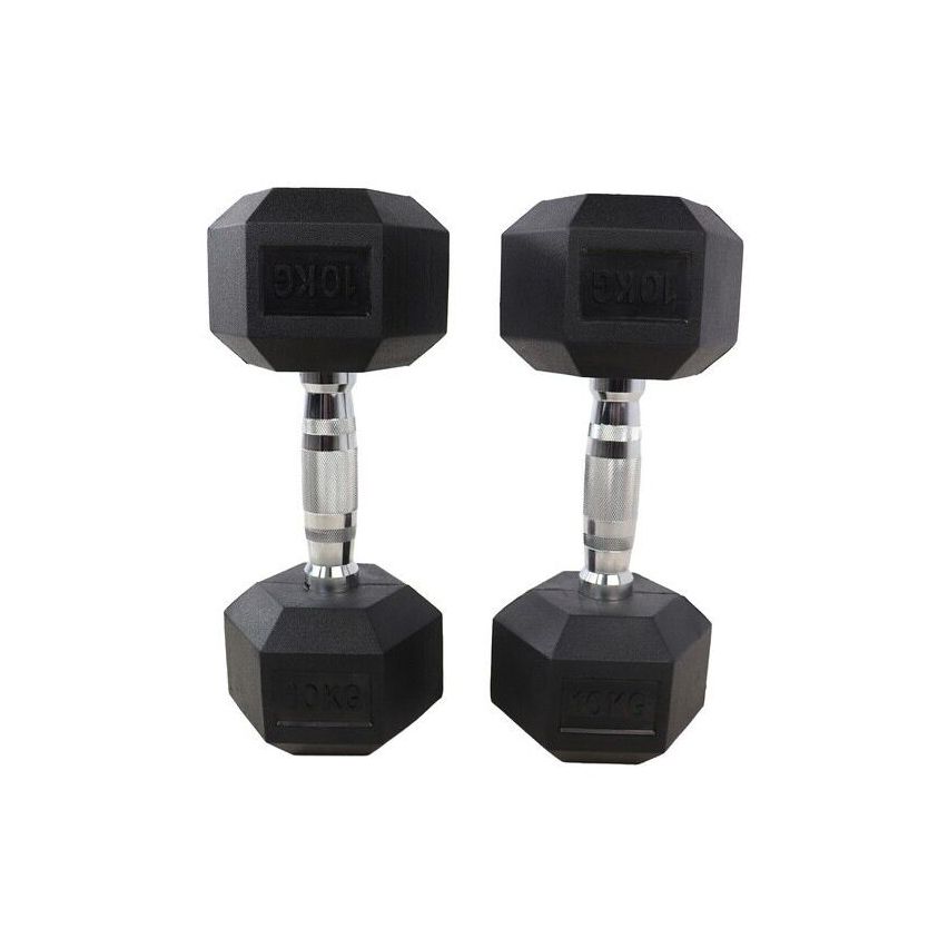 Hex Rubber Dumbbell 1-Pair