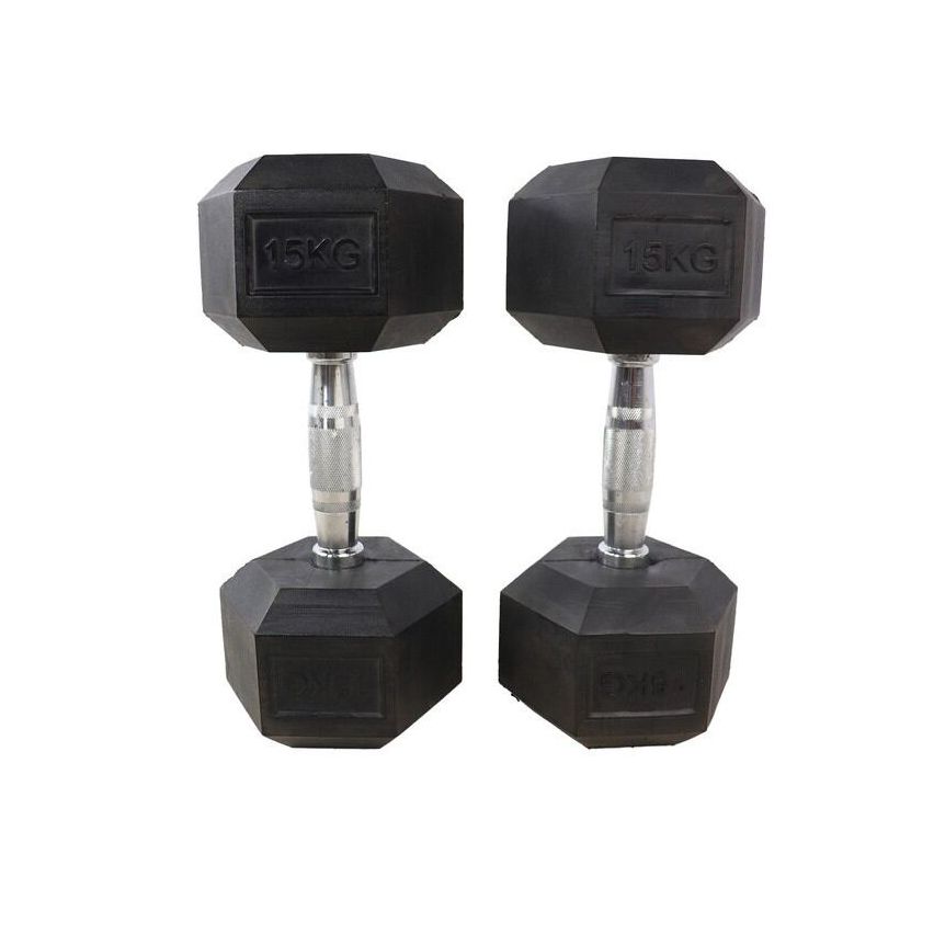 Hex Rubber Dumbbell 1-Pair