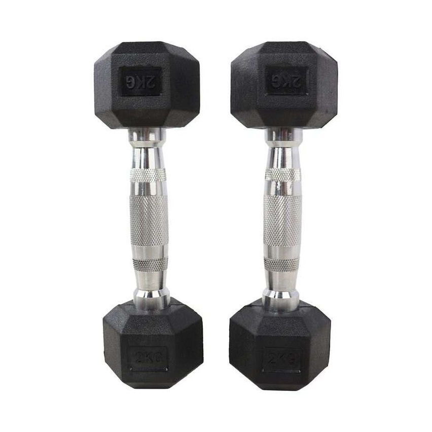 Hex Rubber Dumbbell 1-Pair