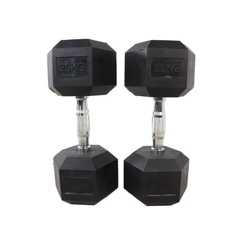 Hex Rubber Dumbbell 1-Pair