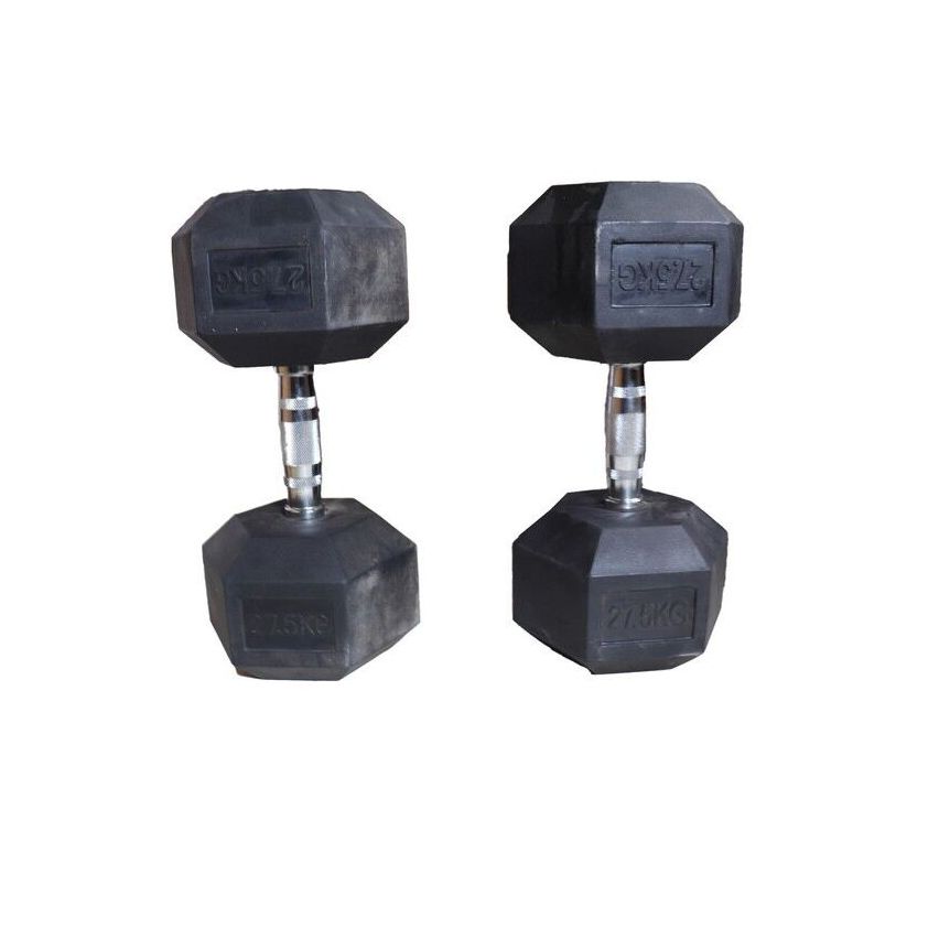 Hex Rubber Dumbbell 1-Pair