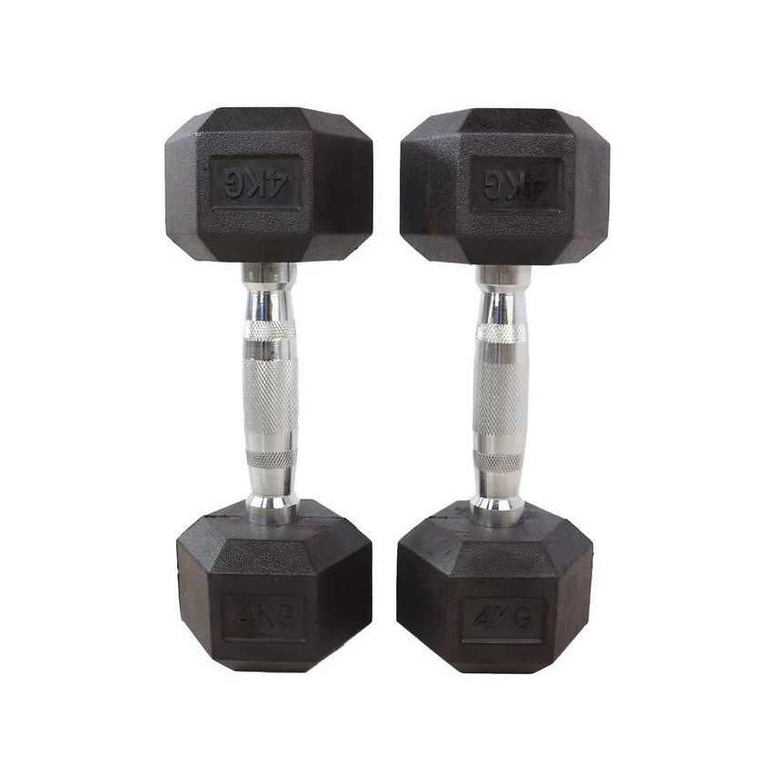 Hex Rubber Dumbbell 1-Pair