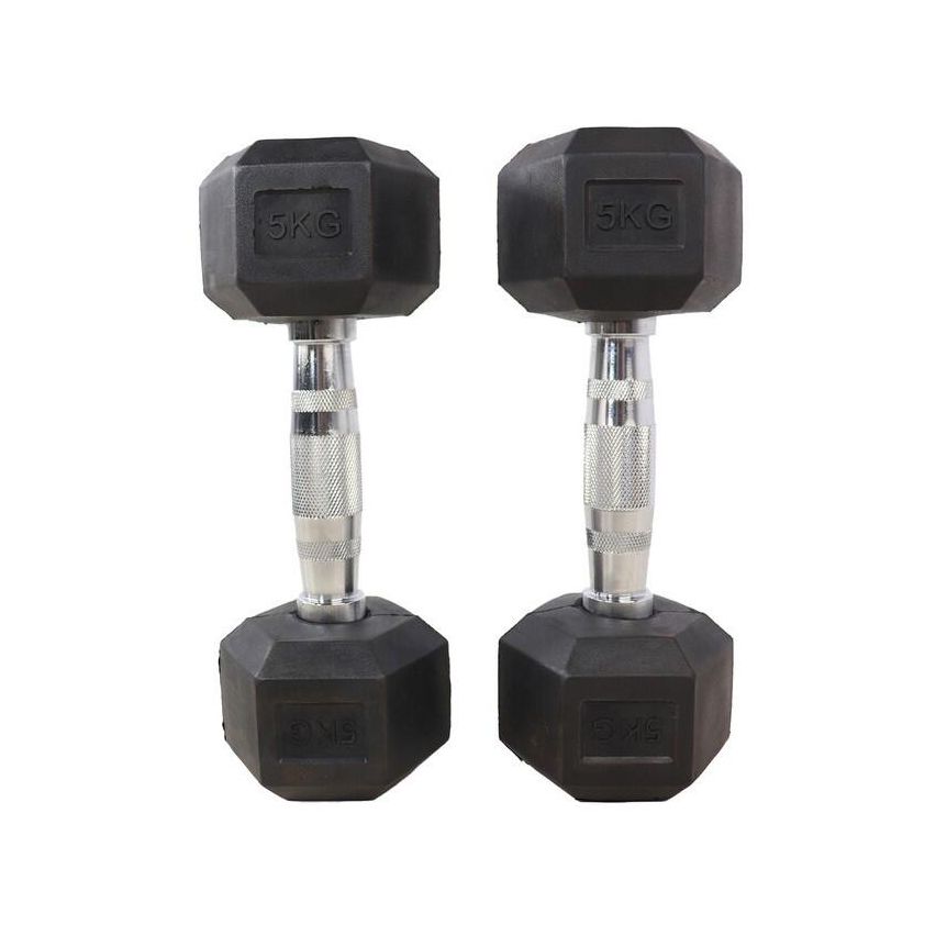 Hex Rubber Dumbbell 1-Pair