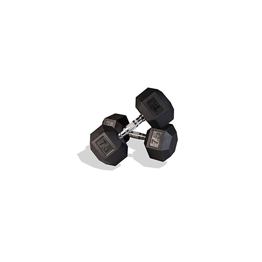 Hex Rubber Dumbbell 1-Pair