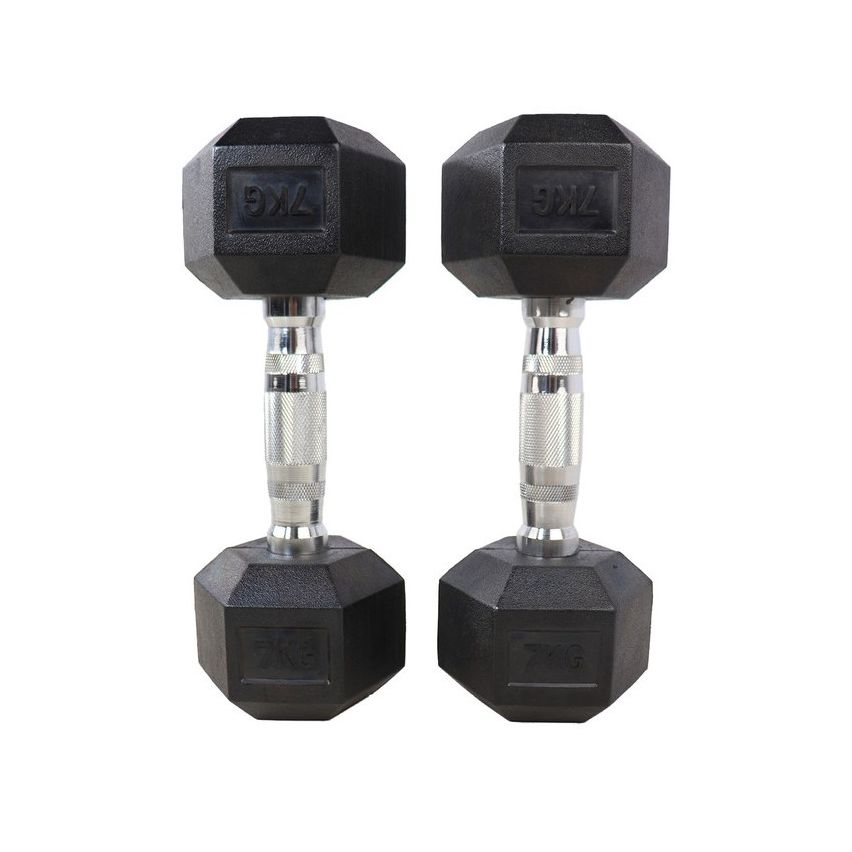 Hex Rubber Dumbbell 1-Pair