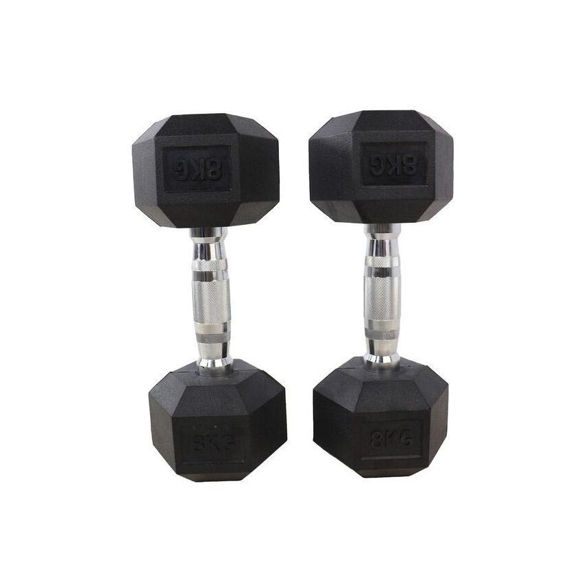 Hex Rubber Dumbbell 1-Pair