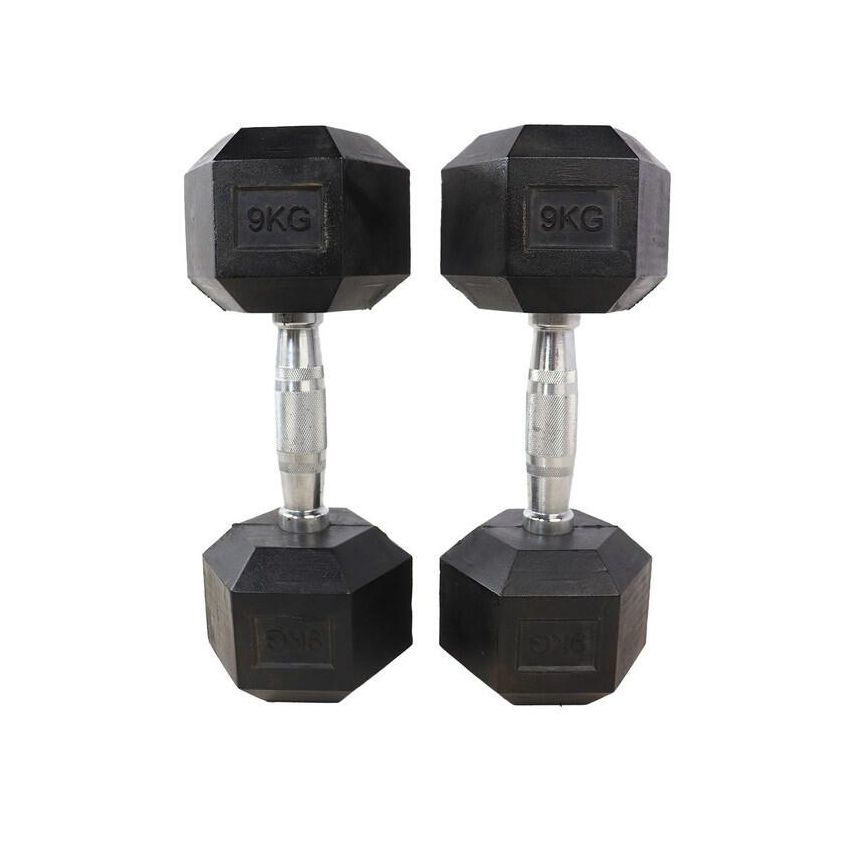 Hex Rubber Dumbbell 1-Pair