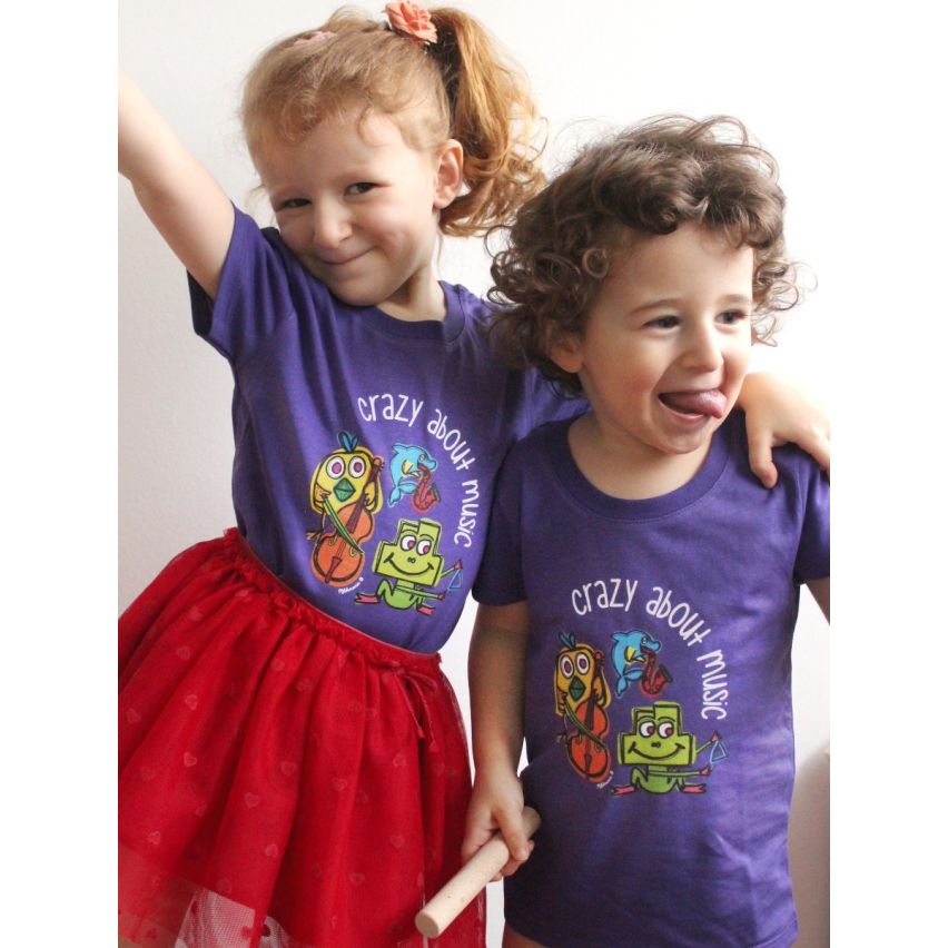 Crazy about Music Kids T-shirt