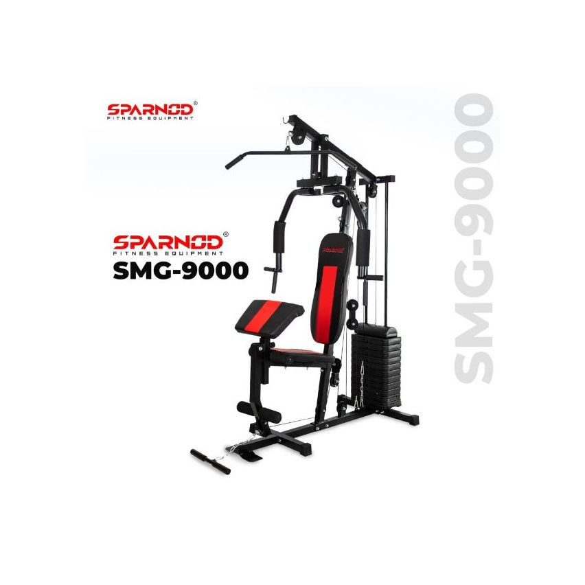 Sparnod Fitness SMG-9000 Multifunctional Heavy-duty Steel Frame Home Gym Station