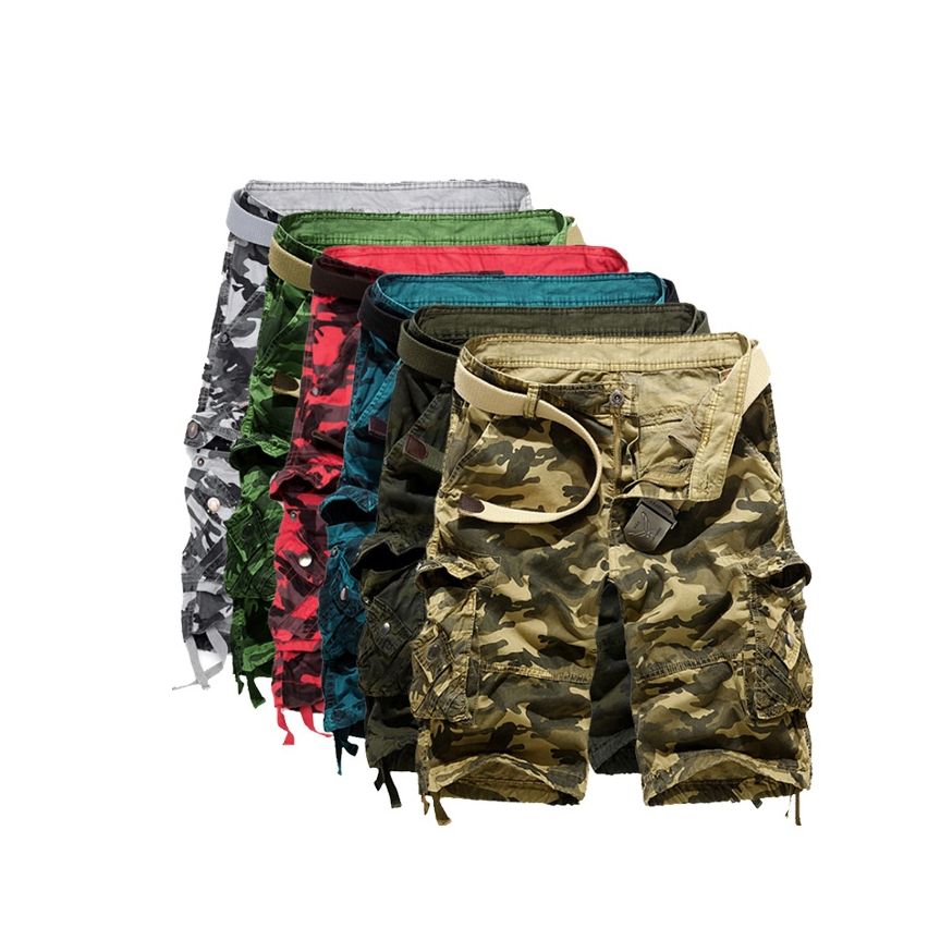 Multi Color Fashionable Camo Men Shorts 