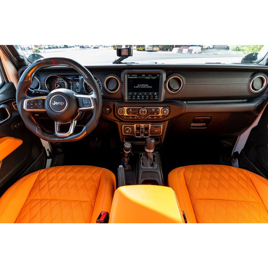 Jeepers JL CARBON FIBRE STEERING WHEEL ORANGE