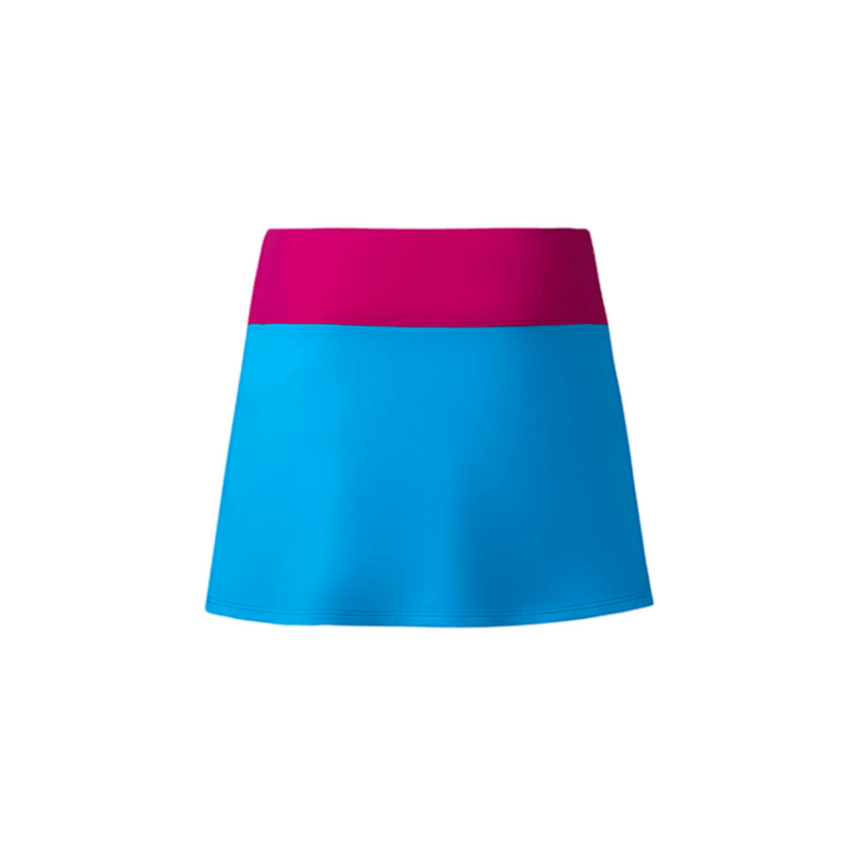 O´Padel Skirt With Slit White, Cyan & Fuschia